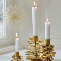 Gloria koglestage i messing til kertelys � H: 6,5 cm