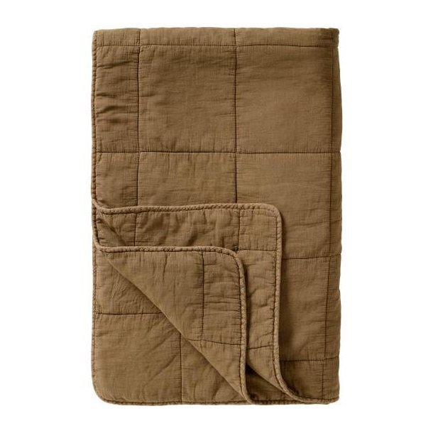 Ib Laursen vintage quilt Ochre Green i varm okkergr�n nuance