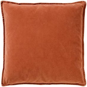 Velourpudebetr�k Sienna i varm siennabrun nuance 52x52 cm
