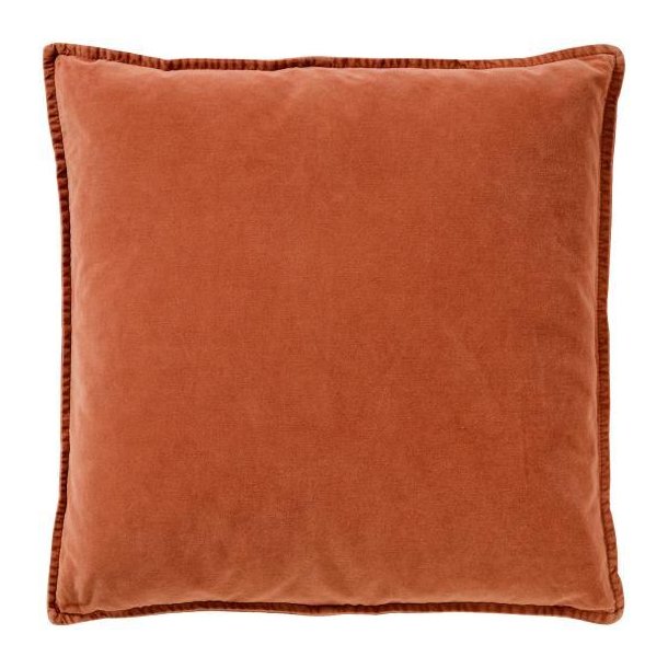 Velourpudebetr�k Sienna i varm siennabrun nuance 52x52 cm