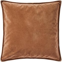 Velourpudebetr�k Camel i varm camelbrun nuance 52x52 cm