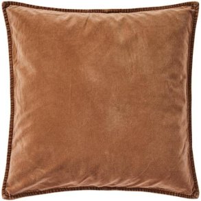 Velourpudebetr�k Camel i varm camelbrun nuance 52x52 cm