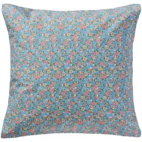 Pudebetr�k - Bl�, rosa og gule blomster - 60 x 60 cm