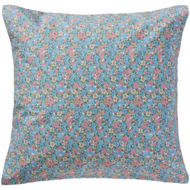 Pudebetr�k - Bl�, rosa og gule blomster - 60 x 60 cm