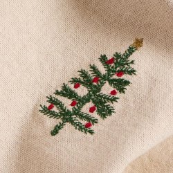 Stofserviet - Juletr - Mistelten - Hrfarvet