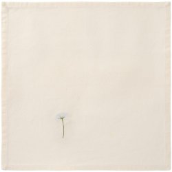 Stofserviet - Flora - Hvid sk�rmblomst - Butter cream - 40 x 40 cm