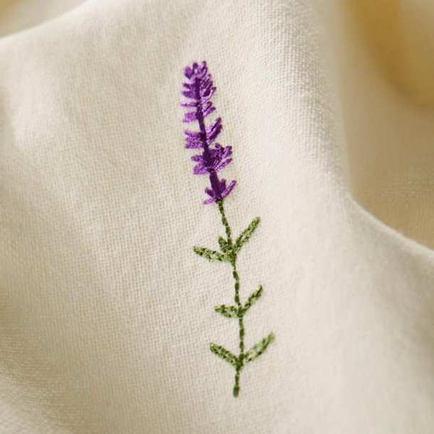 Stofserviet - Flora - Lavendel - Butter cream - 40 x 40 cm