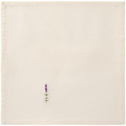 Stofserviet - Flora - Lavendel - Butter cream - 40 x 40 cm