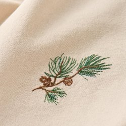 Stofserviet - Tradition  - Fyrregren med kogle - H�rfarvet