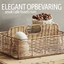 Smuk - og meget praktisk opbevaringskurv fra Nordal