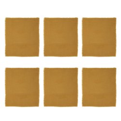 6 stofservietter - Dobbeltv�vede - Mustard - 40 x 40 cm