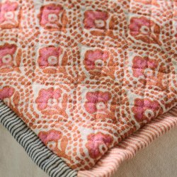 Pudebetr�k - Vigga - Orange og pink print - 50 x 50 cm