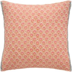 Pudebetr�k - Vigga - Orange og pink print - 50 x 50 cm