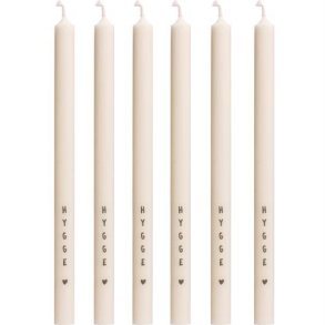 6 styk kertelys - Hygge - :1,3 H:20 cm