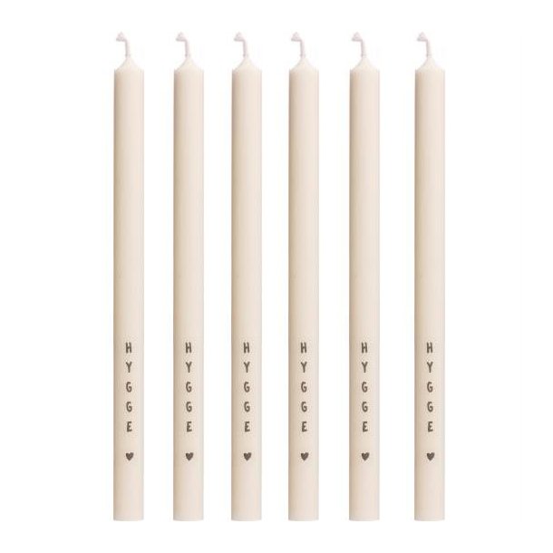 6 styk kertelys - Hygge - :1,3 H:20 cm