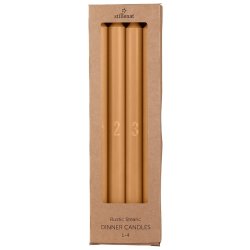 Adventslys - Honey - Rustik - Prgede tal 1-4 - H:29 cm
