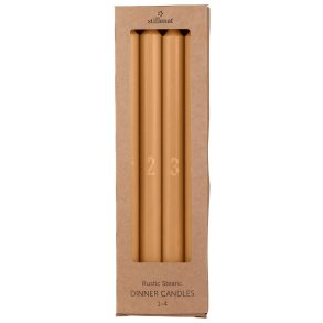 Adventslys - Honey - Rustik - Prgede tal 1-4 - H:29 cm