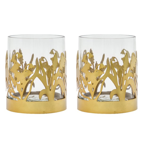 2 fyrfadsstager - HDLilly - House Doctor - Antik messingfinish - �:7,5 H:9,5 cm