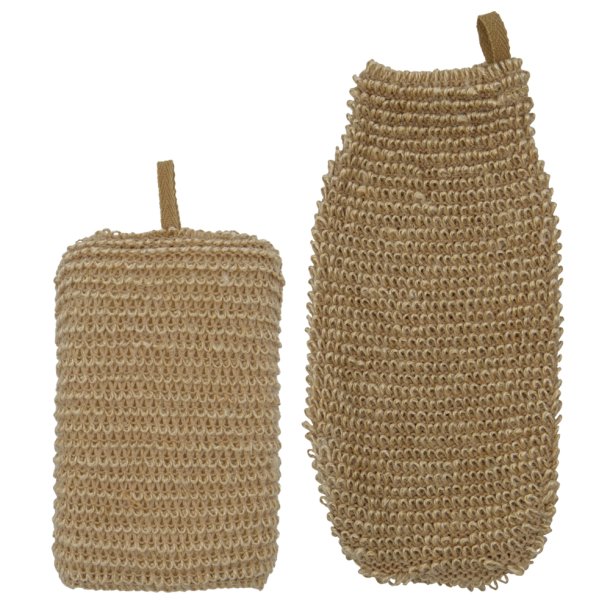 Svamp og eksfolierende handske - MKJute - Nature