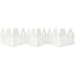 R�kke af selvst�ende papirhuse med udsk�rne vinduer til jul