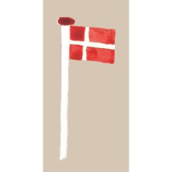 16 servietter - Dannebrog p� flagstang