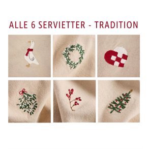 Nordhjem-Pakke #8 - Alle 6 stofservietter - Tradition