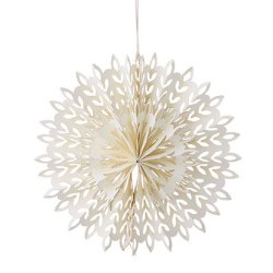 Lasersk�ret papirstjerne Cosmic Silver � 20 cm med glitterdetaljer