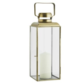Lanterne - Messingfinish - 14 x 14 x H:36 cm