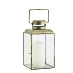 Lanterne - Messingfinish - 14 x 14 x H:26 cm