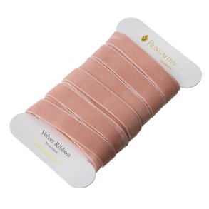 Velourb�nd fra Bungalow i farven Pale Pink 1,6 cm x 10 m