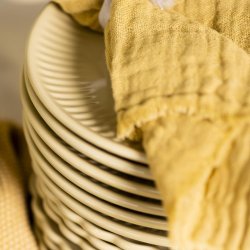 Stofserviet - Dobbeltv�vet - Mustard - 40 x 40 cm