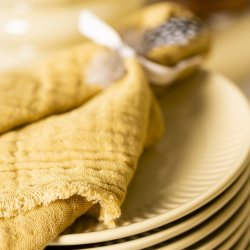 Stofserviet - Dobbeltv�vet - Mustard - 40 x 40 cm