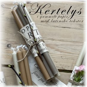 Elegante kertelys - i fine, lyse farver...