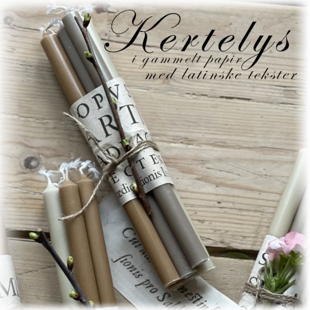 Elegante kertelys - i fine, lyse farver...