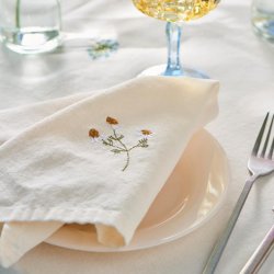 Stofservietter med broderier - Summer Vibes