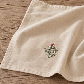 Stofserviet - Tradition - Mistelten - H�rfarvet
